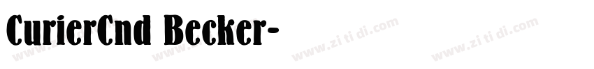 CurierCnd Becker字体转换